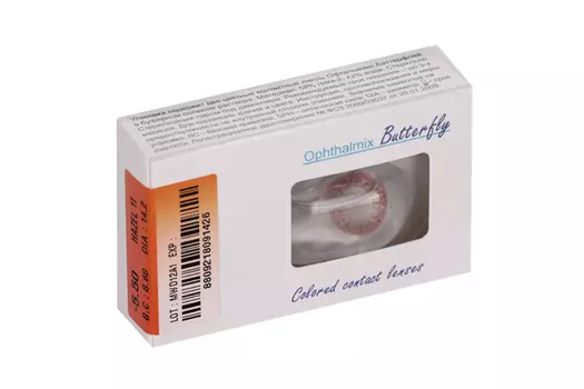 Линзы Офтальмикс Butterfly 1Т Hazel контактные R 8.6 (диоптрия -5,5), 2 шт