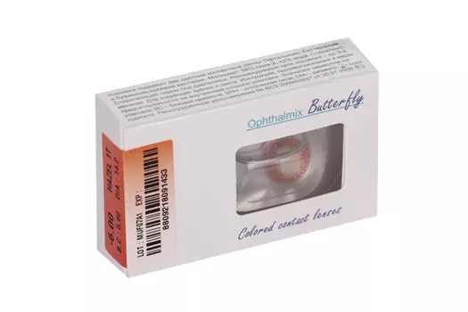 Линзы Офтальмикс Butterfly 1Т Hazel контактные R 8.6 (диоптрия -6,0), 2 шт