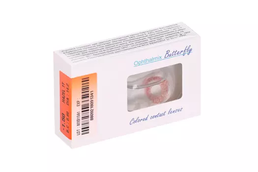 Линзы Офтальмикс Butterfly 1Т Hazel контактные R 8.6 (диоптрия -1,5), 2 шт