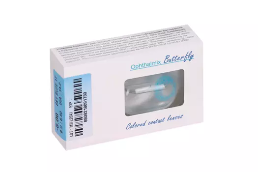 Линзы Офтальмикс Butterfly 1Т Sky/Sky Blue контактные R 8.6 (диоптрия -6,0), 2 шт