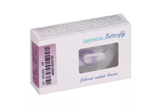 Линзы Офтальмикс Butterfly 1Т Violet контактные R 8.6 (диоптрия -5,5), 2 шт