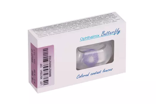 Линзы Офтальмикс Butterfly 1Т Violet контактные R 8.6 (диоптрия -4,5), 2 шт
