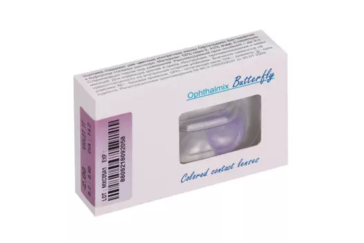 Линзы Офтальмикс Butterfly 1Т Violet контактные R 8.6 (диоптрия -2,0), 2 шт