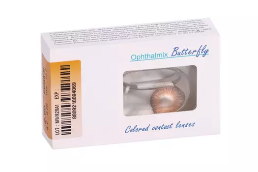 Линзы Офтальмикс Butterfly 3Т Brown контактные R 8.6 (диоптрия -2,5), 2 шт