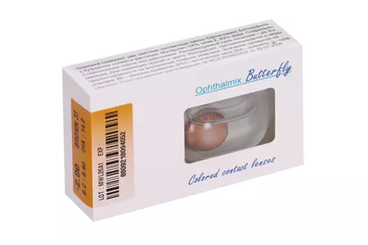 Линзы Офтальмикс Butterfly 3Т Brown контактные R 8.6 (диоптрия -2,0), 2 шт