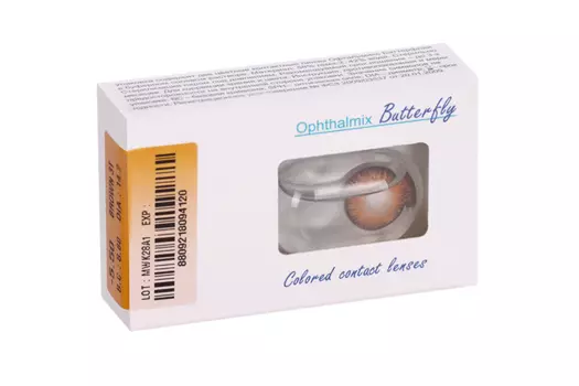 Линзы Офтальмикс Butterfly 3Т Brown контактные R 8.6 (диоптрия -5,5), 2 шт