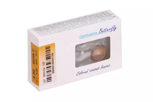Линзы Офтальмикс Butterfly 3Т Brown контактные R 8.6 (диоптрия -4,5), 2 шт