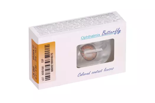 Линзы Офтальмикс Butterfly 3Т Brown контактные R 8.6 (диоптрия -3,0), 2 шт