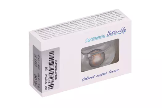 Линзы Офтальмикс Butterfly 3Т Gray/Light Gray контактные R 8.6 (диоптрия -5,0), 2 шт