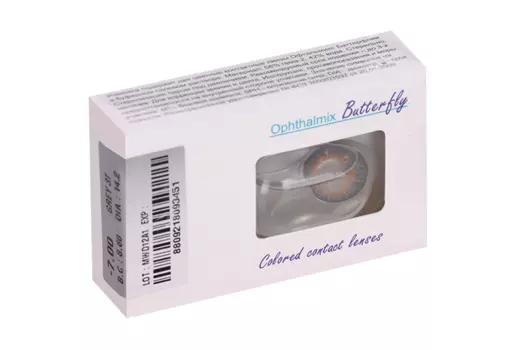 Линзы Офтальмикс Butterfly 3Т Gray/Light Gray контактные R 8.6 (диоптрия -7,0), 2 шт