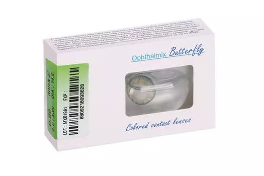 Линзы Офтальмикс Butterfly 3Т Green контактные R 8.6 (диоптрия -0,5), 2 шт