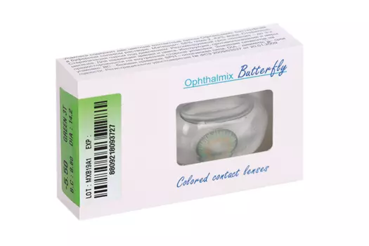 Линзы Офтальмикс Butterfly 3Т Green контактные R 8.6 (диоптрия -5,5), 2 шт