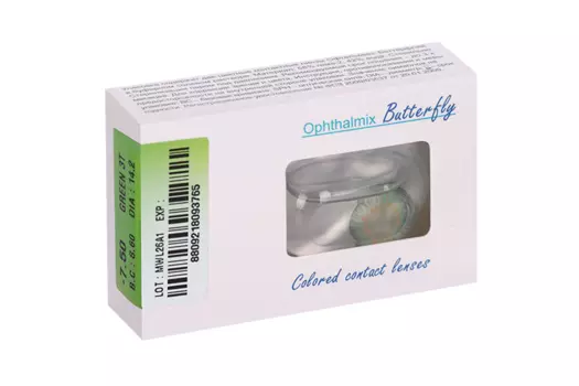 Линзы Офтальмикс Butterfly 3Т Green контактные R 8.6 (диоптрия -7,5), 2 шт