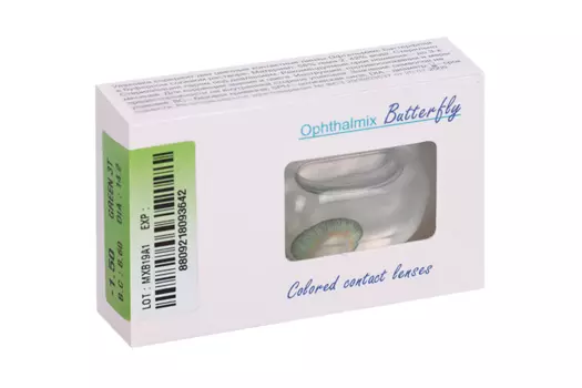 Линзы Офтальмикс Butterfly 3Т Green контактные R 8.6 (диоптрия -1,5), 2 шт