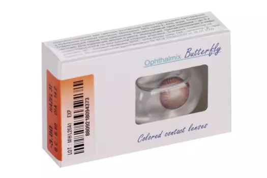Линзы Офтальмикс Butterfly 3Т Hazel контактные R 8.6 (диоптрия -3,0), 2 шт