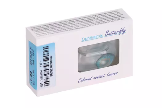 Линзы Офтальмикс Butterfly 3Т Sky/Sky Blue контактные R 8.6 (диоптрия -1,0), 2 шт