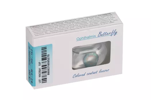 Линзы Офтальмикс Butterfly 3Т Turquoise контактные R 8.6 (диоптрия -3,0), 2 шт