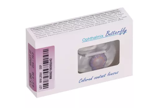 Линзы Офтальмикс Butterfly 3Т Violet контактные R 8.6 (диоптрия -1,50), 2 шт