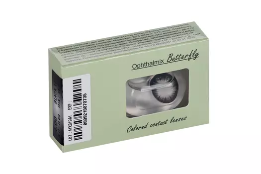Линзы Офтальмикс Butterfly One Month Black контактные R 8.6 (диоптрия -4,0), 2 шт