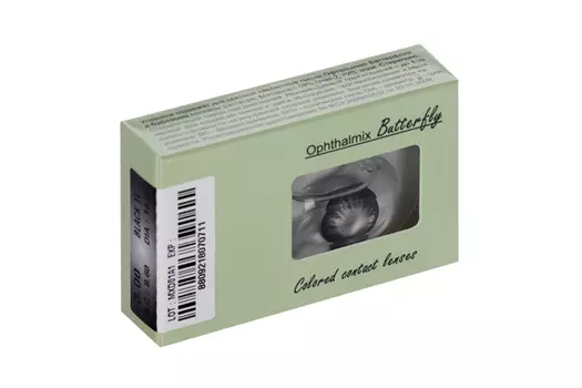 Линзы Офтальмикс Butterfly One Month Black контактные R 8.6 (диоптрия -3,0), 2 шт