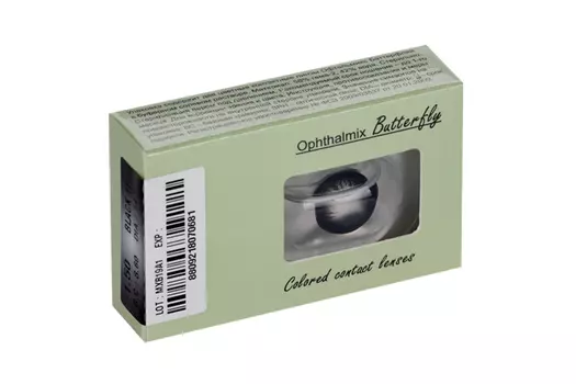 Линзы Офтальмикс Butterfly One Month Black контактные R 8.6 (диоптрия -1,5), 2 шт