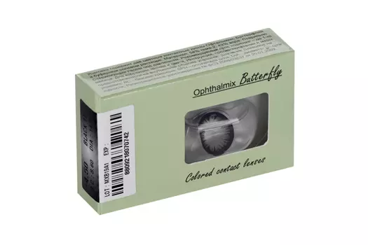 Линзы Офтальмикс Butterfly One Month Black контактные R 8.6 (диоптрия -4,5), 2 шт