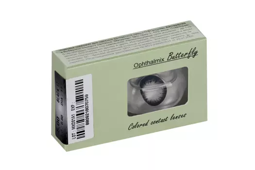 Линзы Офтальмикс Butterfly One Month Black контактные R 8.6 (диоптрия -5,0), 2 шт