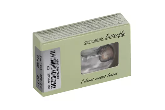 Линзы Офтальмикс Butterfly One Month Gray/Light Gray контакт R 8.6 (диоптрия -1,0), 2 шт