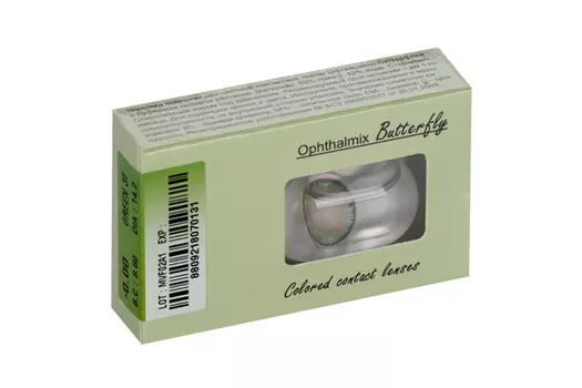 Линзы Офтальмикс Butterfly One Month Green контактные R 8.6 (диоптрия 00.0), 2 шт