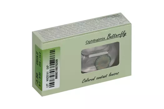 Линзы Офтальмикс Butterfly One Month Green контактные R 8.6 (диоптрия -3,5), 2 шт