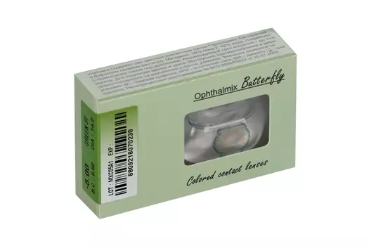 Линзы Офтальмикс Butterfly One Month Green контактные R 8.6 (диоптрия -5,0), 2 шт