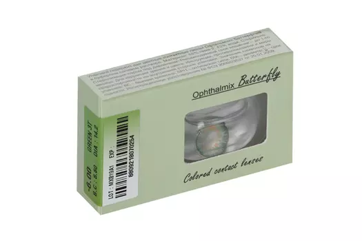 Линзы Офтальмикс Butterfly One Month Green контактные R 8.6 (диоптрия -6,0), 2 шт