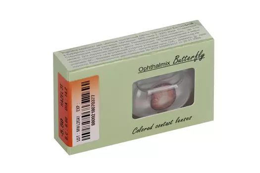 Линзы Офтальмикс Butterfly One Month Hazel контактные R 8.6 (диоптрия -5,5), 2 шт
