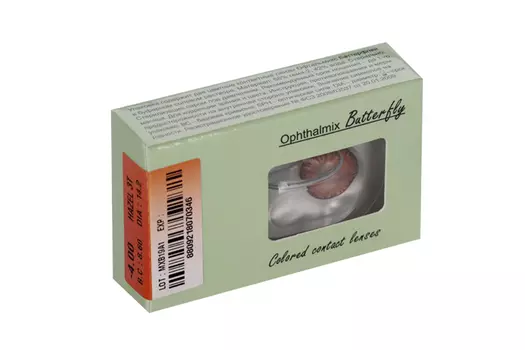 Линзы Офтальмикс Butterfly One Month Hazel контактные R 8.6 (диоптрия -4,0), 2 шт
