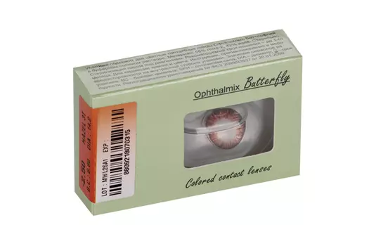 Линзы Офтальмикс Butterfly One Month Hazel контактные R 8.6 (диоптрия -2,5), 2 шт