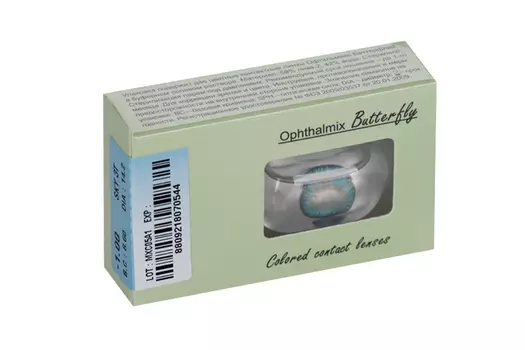 Линзы Офтальмикс Butterfly One Month Sky/Sky Blue контактные R8.6 (диоптрия -1,0), 2 шт