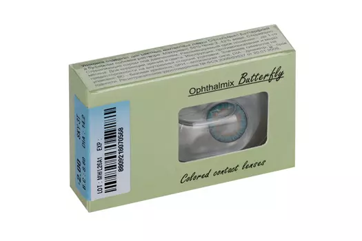 Линзы Офтальмикс Butterfly One Month Sky/Sky Blue контактные R8.6 (диоптрия -2,0), 2 шт