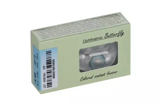 Линзы Офтальмикс Butterfly One Month Sky/Sky Blue контактные R8.6 (диоптрия -4,0), 2 шт