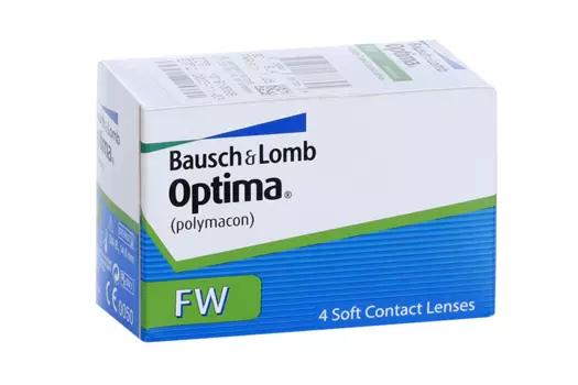 Линзы Bausch+Lomb Optima FW контактные R 8.4 (диоптрия -1,25), 4 шт