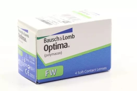 Линзы Bausch+Lomb Optima FW контактные R 8.7 (диоптрия -8,0), 4 шт