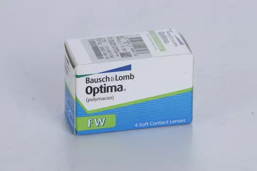 Линзы Bausch+Lomb Optima FW контактные R 8.7 (диоптрия -6,5), 4 шт