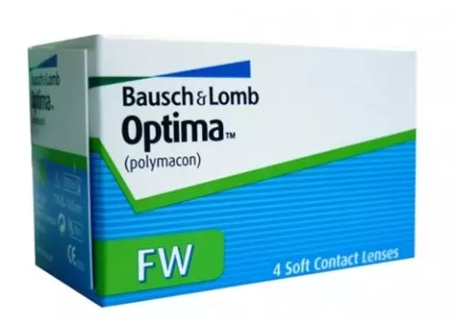 Линзы Bausch+Lomb Optima FW контактные R 8.7 (диоптрия -7,0), 4 шт