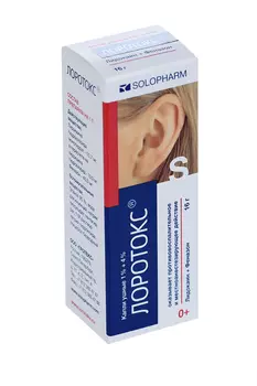 Лоротокс 1%+4%, 16 г, капли ушные