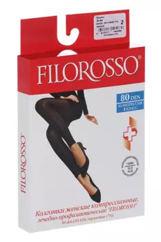 Лосины FILOROSSO компресс лечеб-профилакт 80 den 1 класс черный р 2