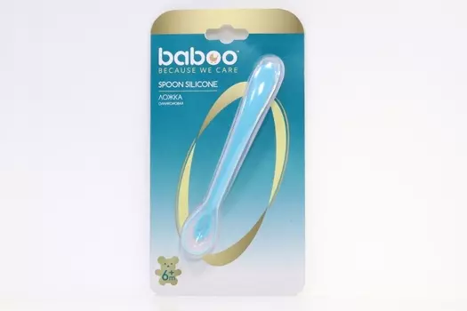 Ложка Бабуу силикон (6 мес+), голубая