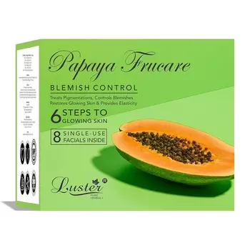 LUSTER Papaya Facial Kit (New) Набор: Пенка для умывания, Скраб для лица, Массажный крем для лица, М