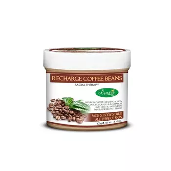 LUSTER Recharge Coffee Bean Cream Scrub Скраб для лица и тела с кофейными зёрнами 400г