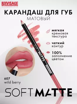 LuxVisage Карандаш для губ SOFT MATTE, тон 607, 2г