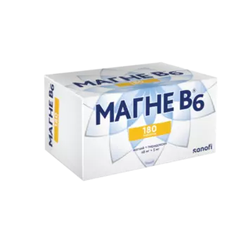 Магне B6 48 мг+5 мг, 180 шт, таблетки покрытые оболочкой