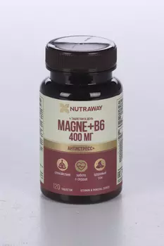 Магний B6, 400 мг, 120 шт, таблетки NUTRAWAY